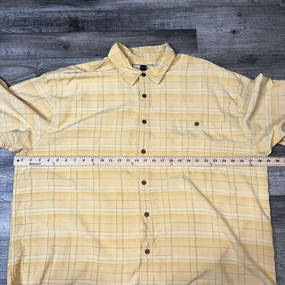 Tommy Bahama Shirt Men's XXL 100%  Silk Long Sleeve Button Down Yellow Plaid - Picture 5 of 6